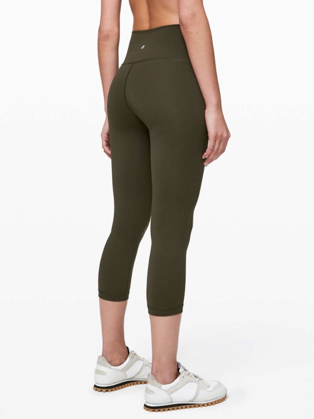 Lululemon Dark Green Wunder Under Cropped High Rise Leggings